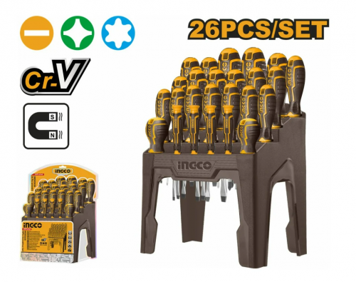 Набор отверток 26шт INGCO HKSD2628