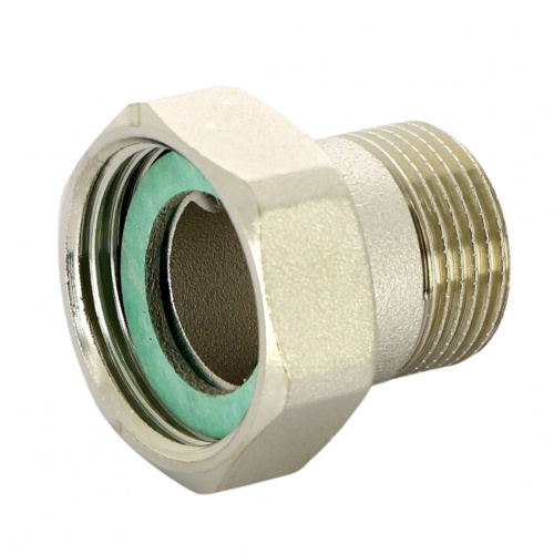 муфта , латунь D=2 ", гайка -1  1/2"никель в Стерлитамаке фото