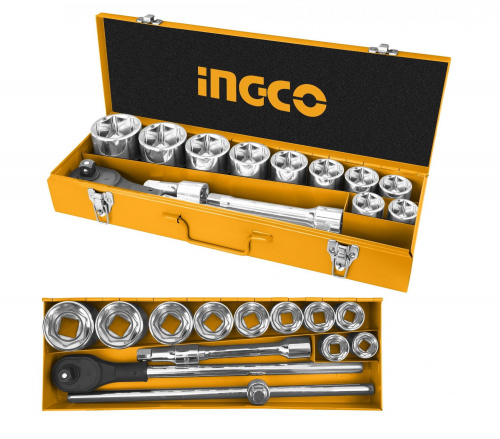 Набор ударных торцевых головок 1/2" 14шт INGCO HKISSD12141 INDUSTRIAL в Стерлитамаке фото