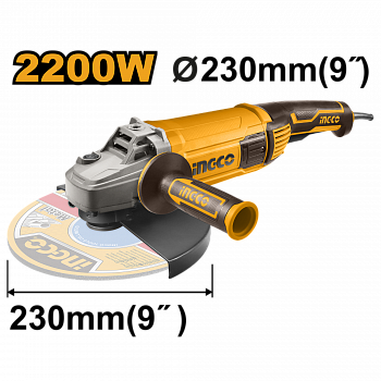 Угловая шлифовальная машина INGCO AG220018 INDUSTRIAL