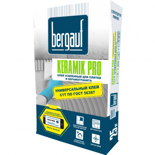 Bergauf Keramik Pro C1 25кг усиленный клей 56 шт/п