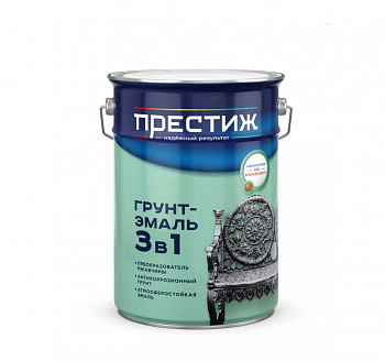 Грунт-эмаль по ржавчине (3 в 1) ГРАФИТОВЫЙ СЕРЫЙ (5кг) Престиж Стандарт RAL 7024