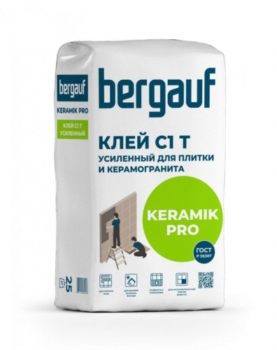 Bergauf Keramik Pro C1 25кг усиленный клей 56 шт/п