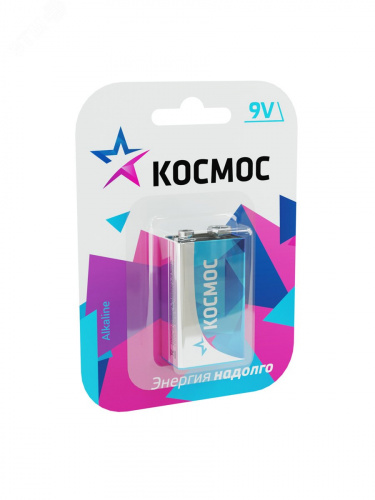 Батарейка крона алкалиновая 6 LR 61 9 V ”КОСМОС”