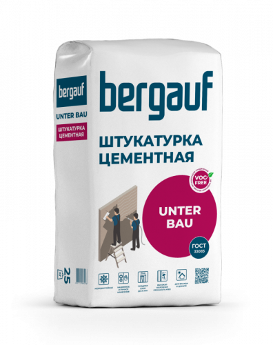Bergauf Unter Bau 25кг Цементная штукатурка 56м/п