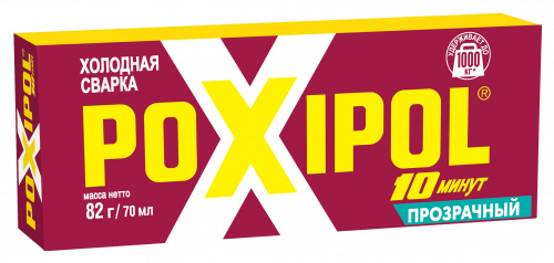 Клей холодная сварка PОXIPOL, 2х-комп.эпоксидный, прозрачный 14мл