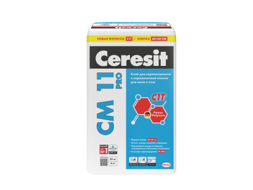 Клей для керамогранита и керам плитки Ceresit CM 11 PRO (25кг)