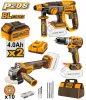Набор аккум. инструмента 20В 3шт INGCO COSLI24002 INDUSTRIAL